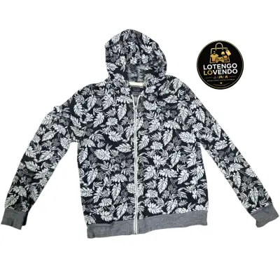 Polerón con capucha estampado hojas - miniatura 1