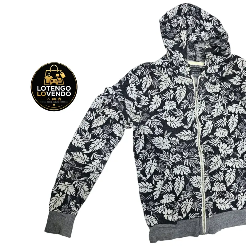 Polerón con capucha estampado hojas - 2