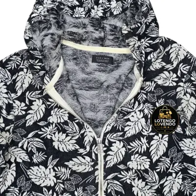 Polerón con capucha estampado hojas - miniatura 4