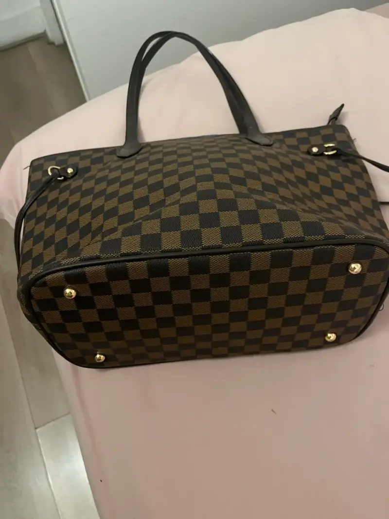 Tote grande   de cuadros marrón y negro - 2