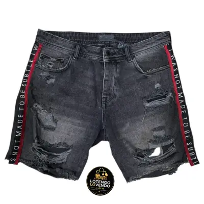 Shorts de mezclilla desgastados - miniatura 1
