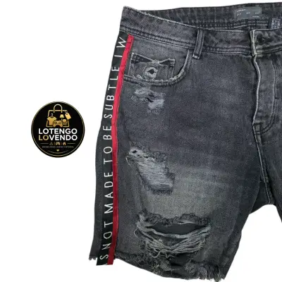 Shorts de mezclilla desgastados - miniatura 2