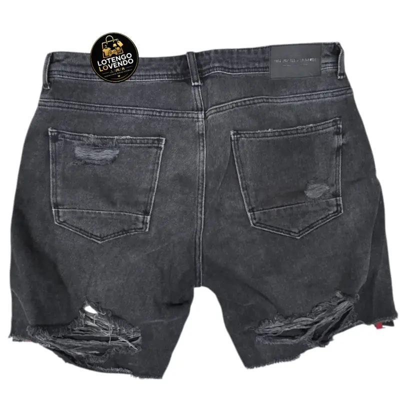 Shorts de mezclilla desgastados - 3