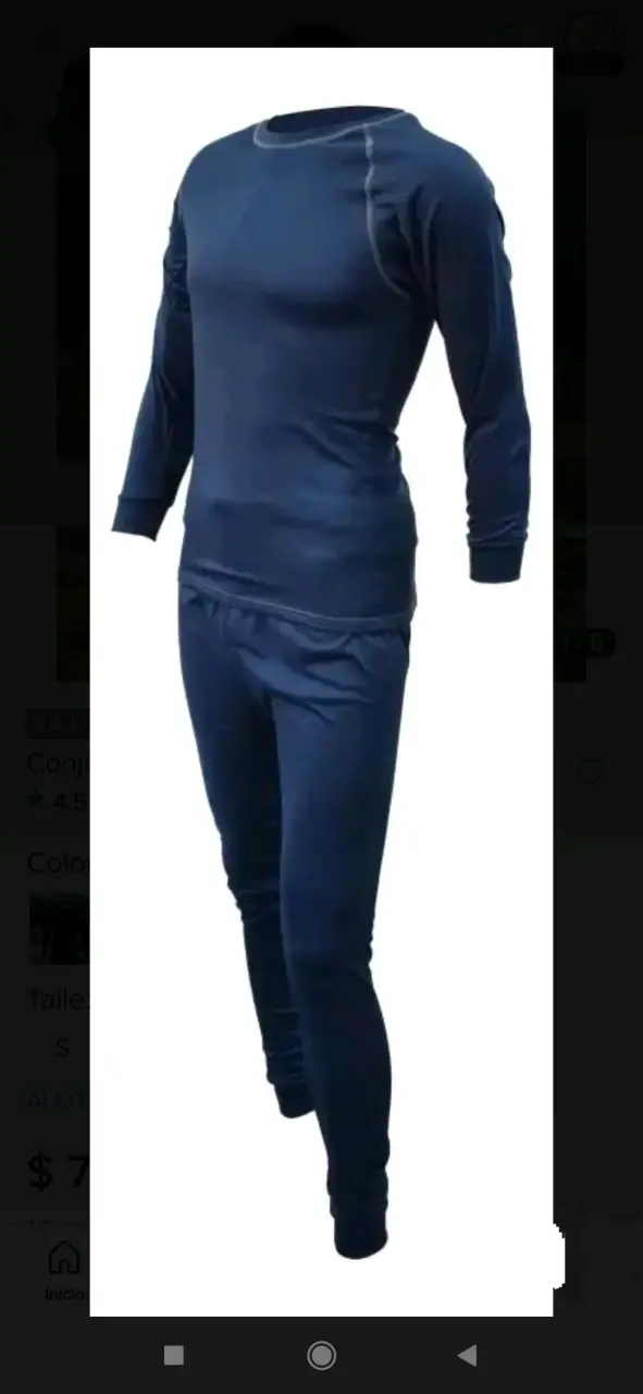Polera térmica azul hombre - 3