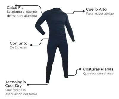 Polera térmica azul hombre - miniatura 5