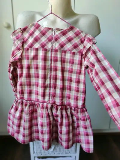 Vestido infantil cuadros rosa - miniatura 2