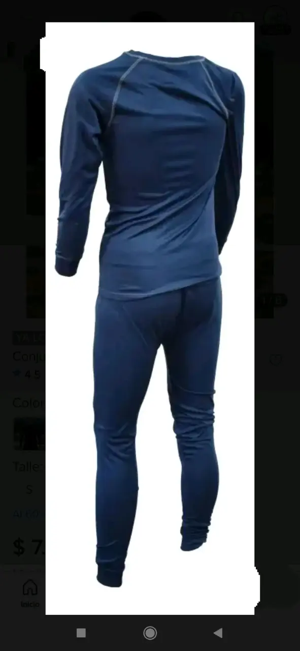 Conjunto térmico azul marino - 4