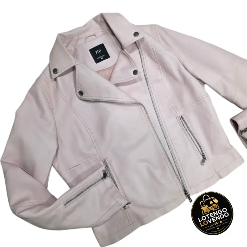 Chaqueta rosada de cuero - 3