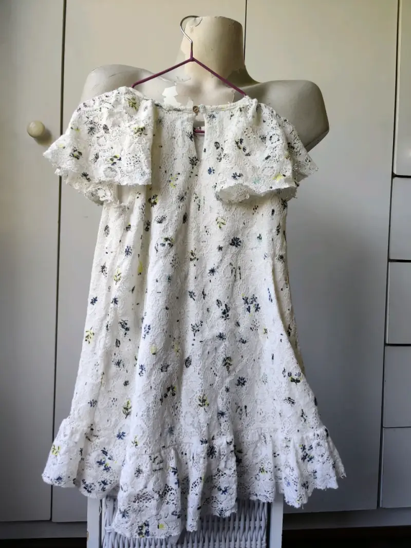 Vestido blanco floral - 2