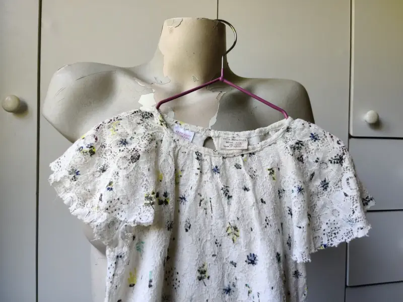 Vestido blanco floral - 3