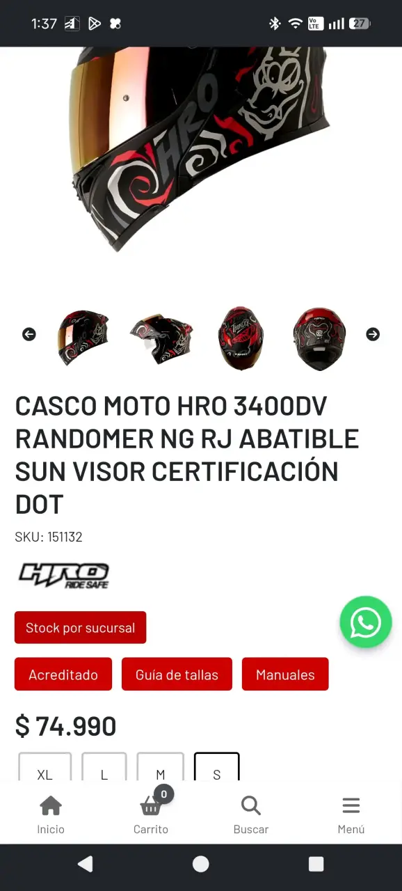 Casco moto HRO diseño moderno - 5