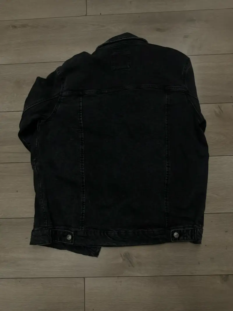 Chaqueta negra zara de mezclilla - 2