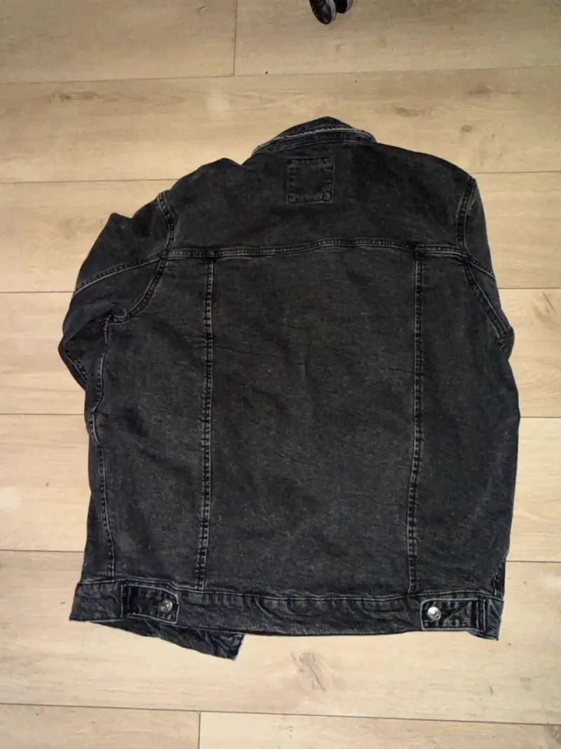 Chaqueta negra zara de mezclilla - 3