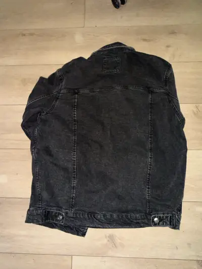 Chaqueta negra zara de mezclilla - miniatura 3