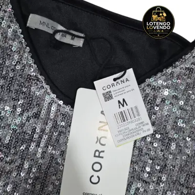 Blusa de lentejuelas plateada - miniatura 2