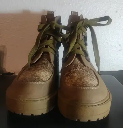 Botines Sybilla beige con cordones - miniatura 2