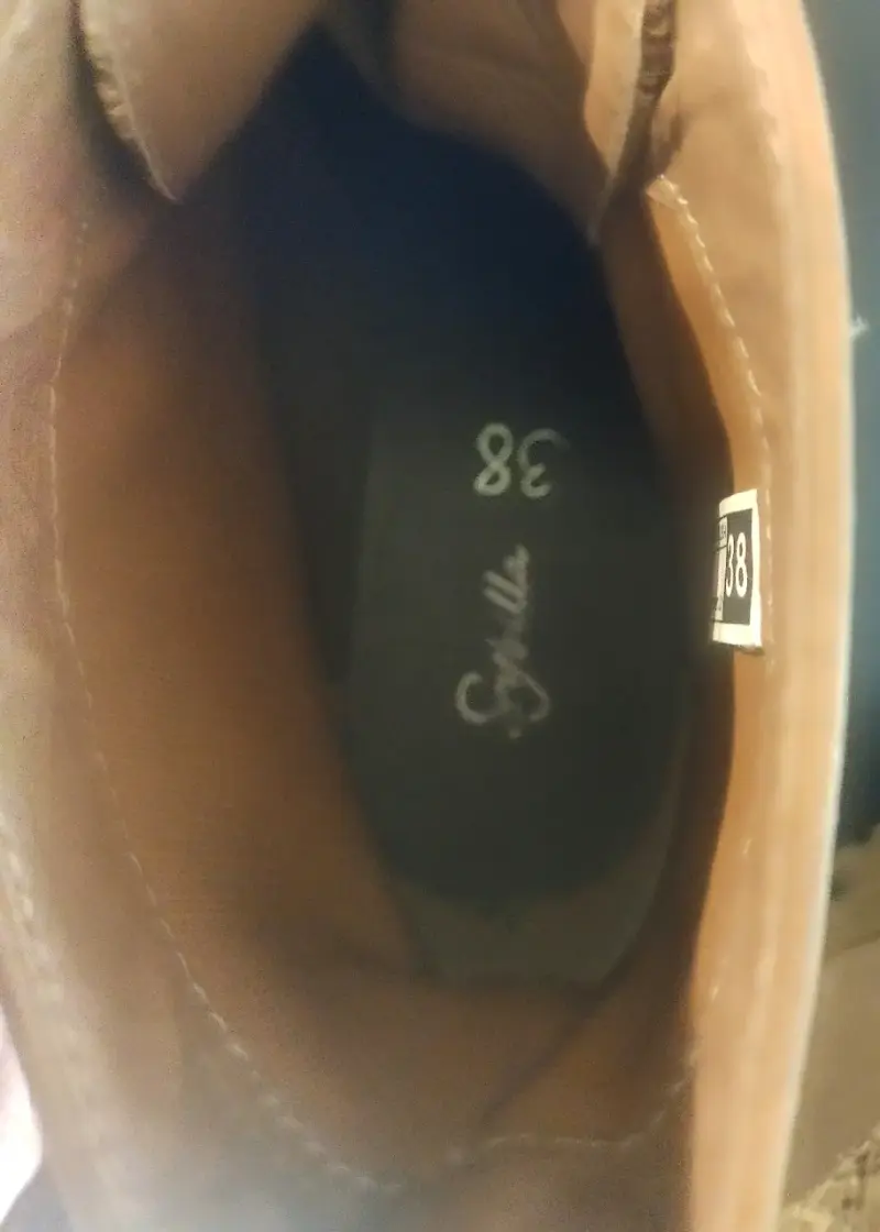 Botines Sybilla beige con cordones - 4