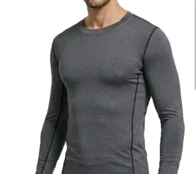 Polera térmica gris manga larga - miniatura 1