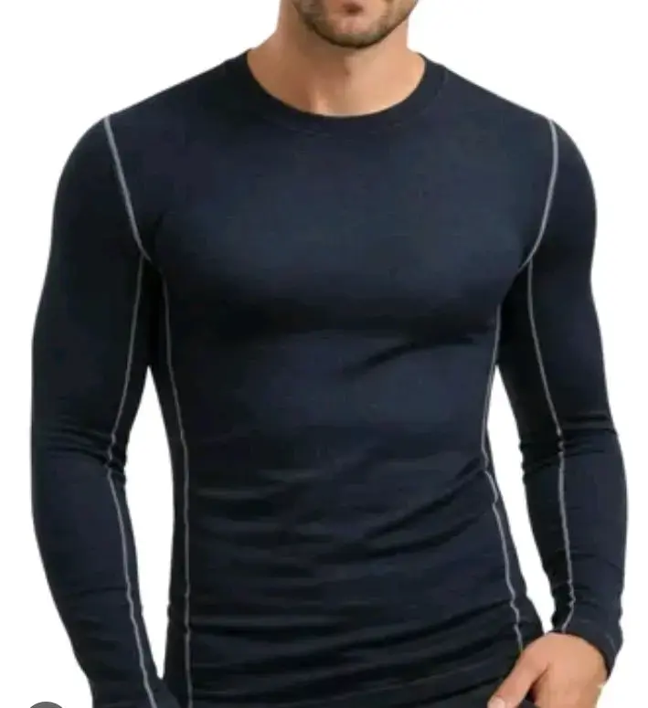 Polera térmica gris manga larga - 2