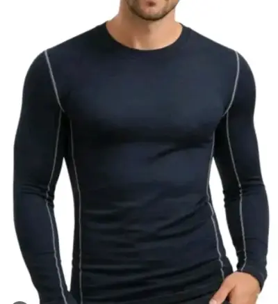 Polera térmica gris manga larga - miniatura 2