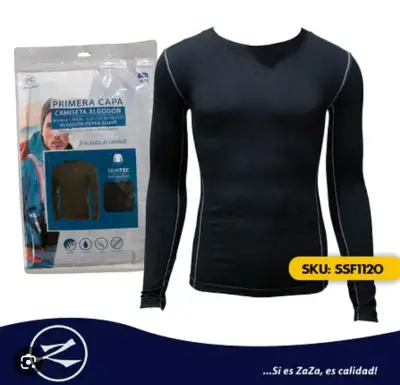Polera térmica gris manga larga - miniatura 3
