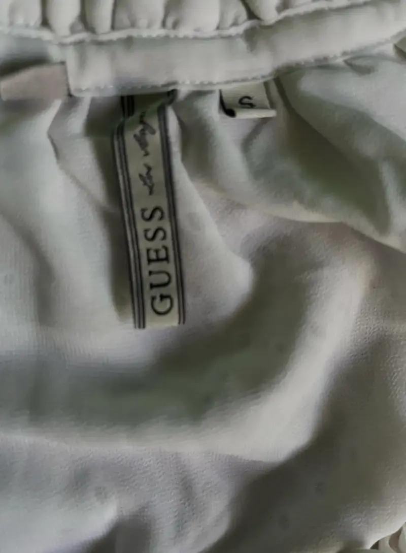 Blusa blanca guess bordada encaje - 4
