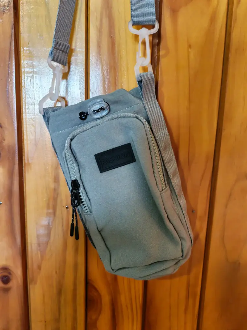 Bolso bandolera gris compacto - 2