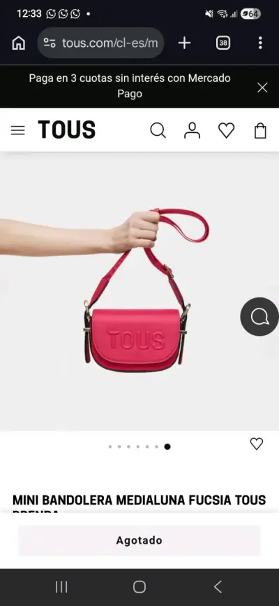 Bandolera mini fucsia Tous - miniatura 1