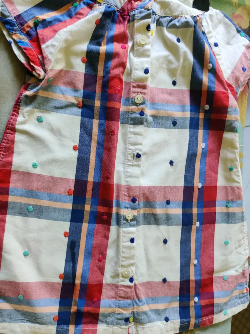 Blusa infantil a cuadros - 2