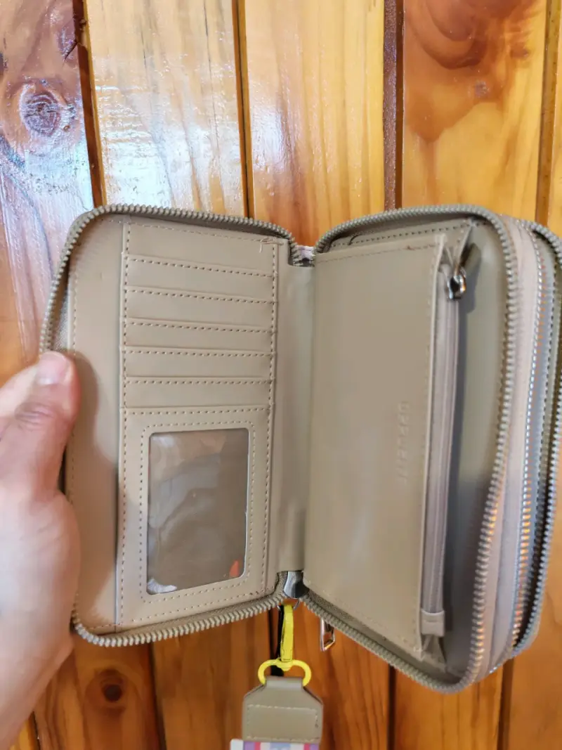 Billetera beige con estampado - 4