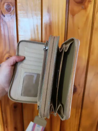 Billetera beige con estampado - miniatura 6