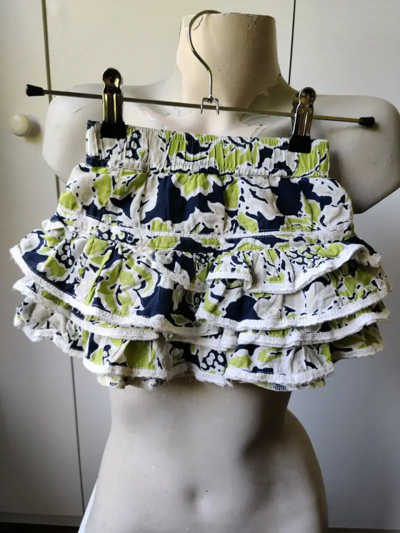 Mini falda con volantes floral - 1