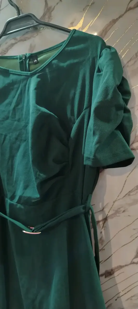 Vestido verde elegante mujer - 4