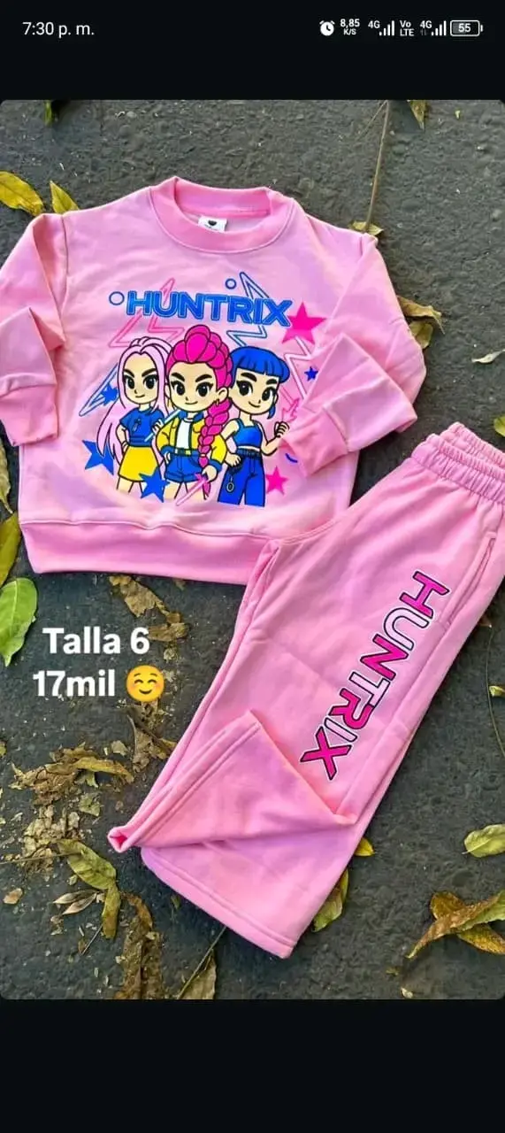 Conjunto infantil rosa Huntrix