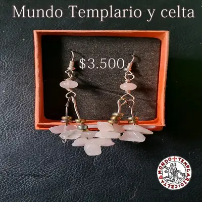 Aros colgantes azul y negro - miniatura 4