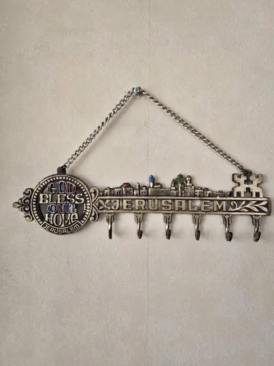 Colgador de Llaves Vintage – Jerusalén "God Bless - miniatura 1