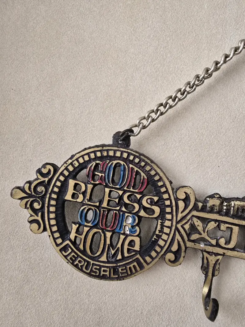 Colgador de Llaves Vintage – Jerusalén "God Bless - 2