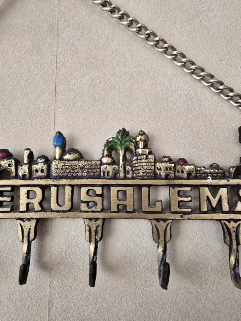 Colgador de Llaves Vintage – Jerusalén "God Bless - 3