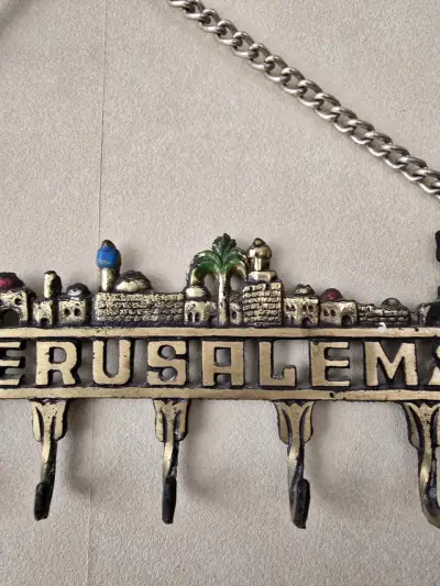 Colgador de Llaves Vintage – Jerusalén "God Bless - miniatura 3