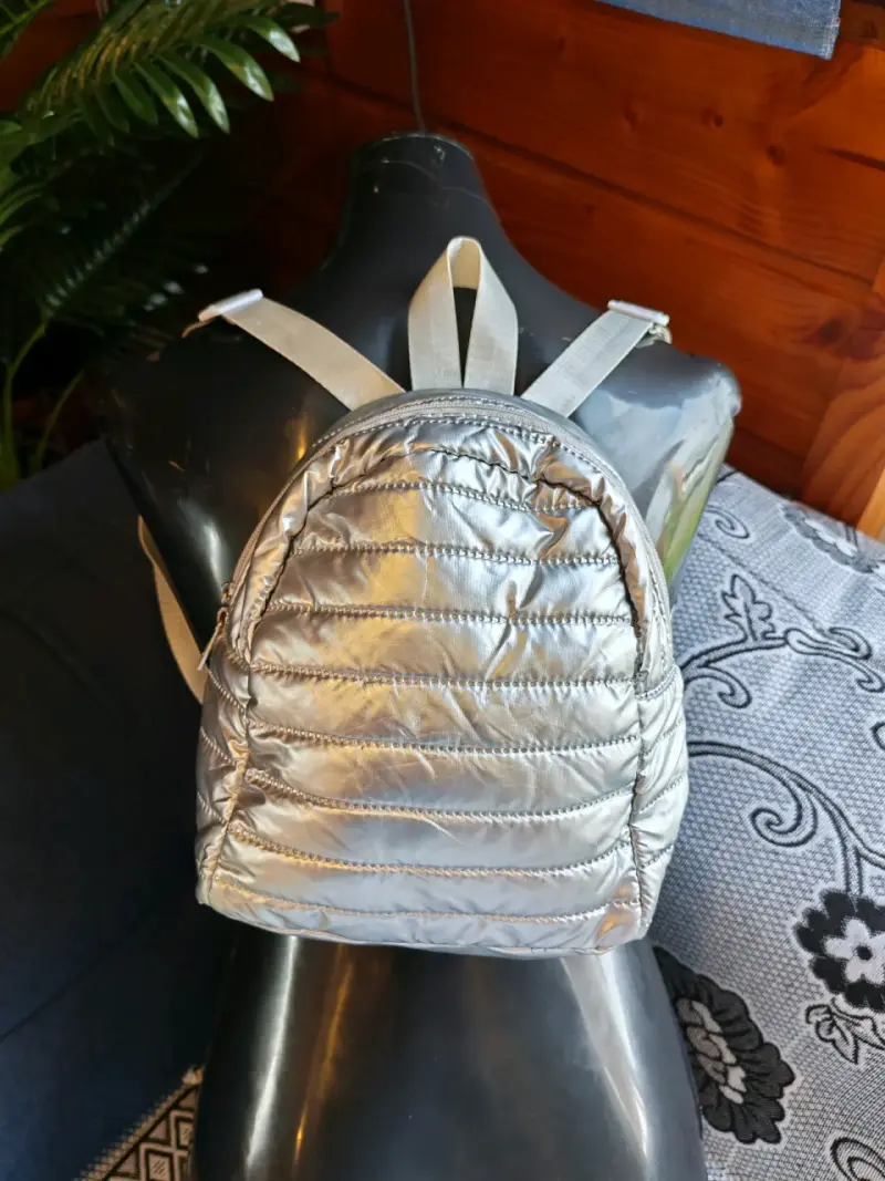 Mochila pequeña plateada - 2