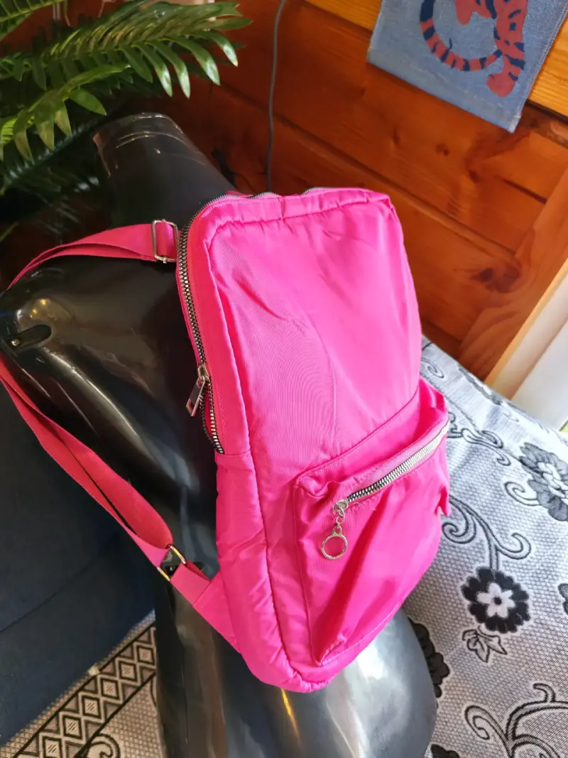 Mochila fucsia plegable - 2