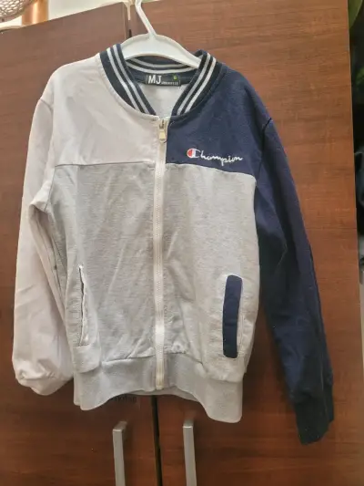 Chaqueta bomber azul y blanca - miniatura 2
