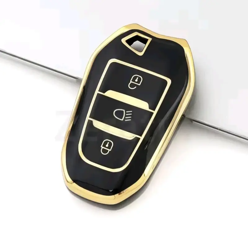 Llavero de auto dorado