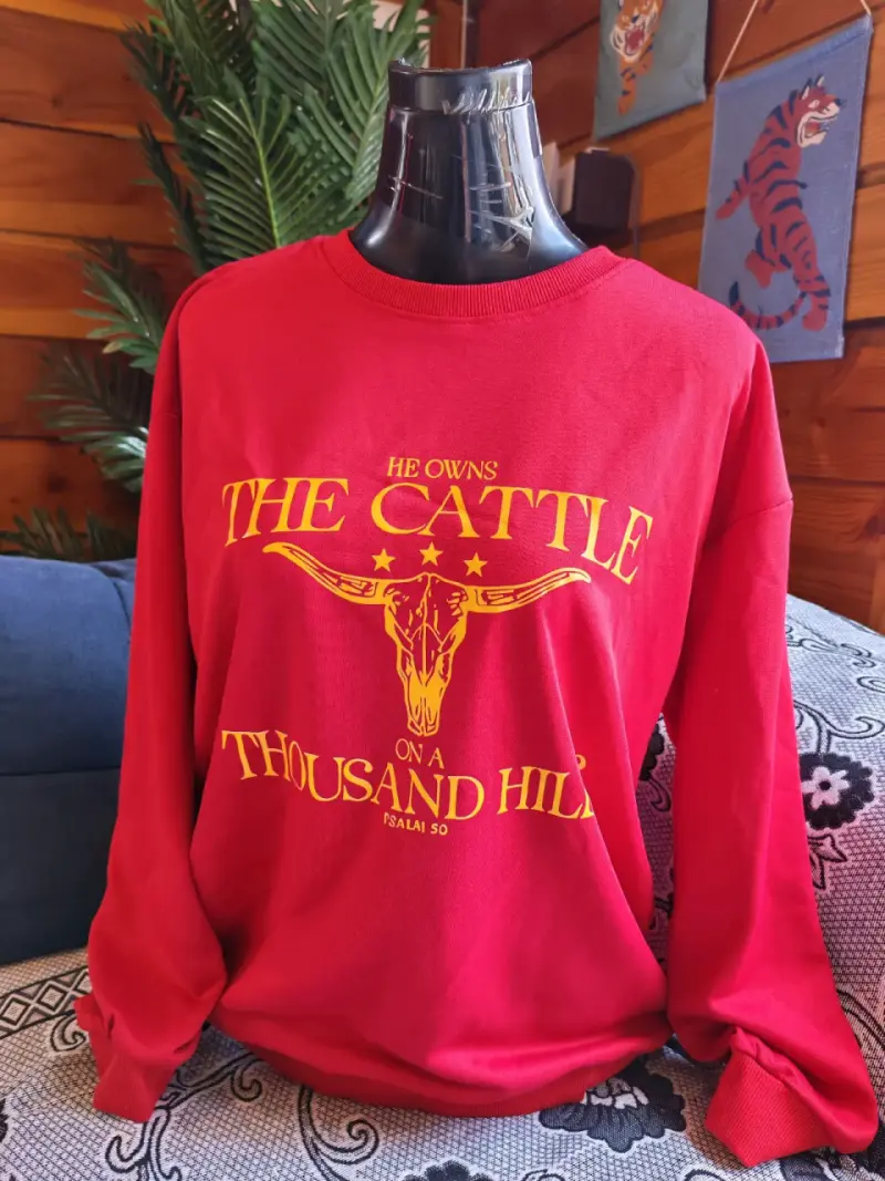 Polera roja con estampado