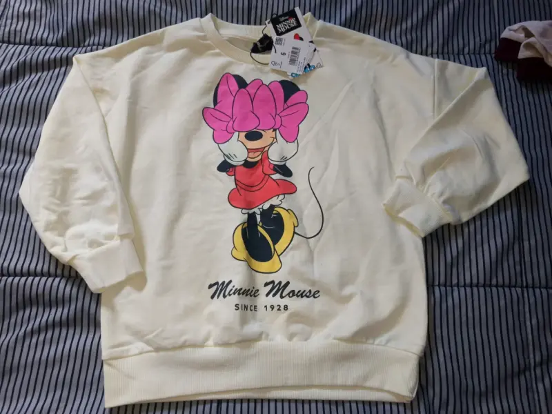 Polerón Minnie Mouse blanco - 1