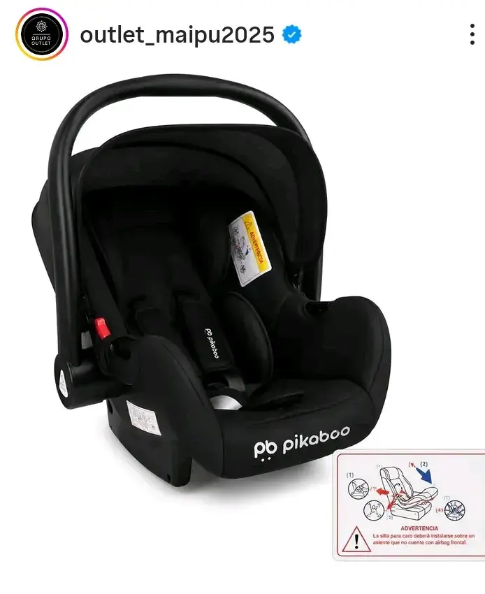 Silla para auto Pikaboo negra
