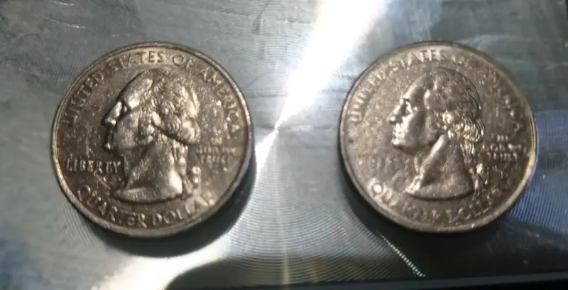 Dos monedas Quarter Dollar - 1