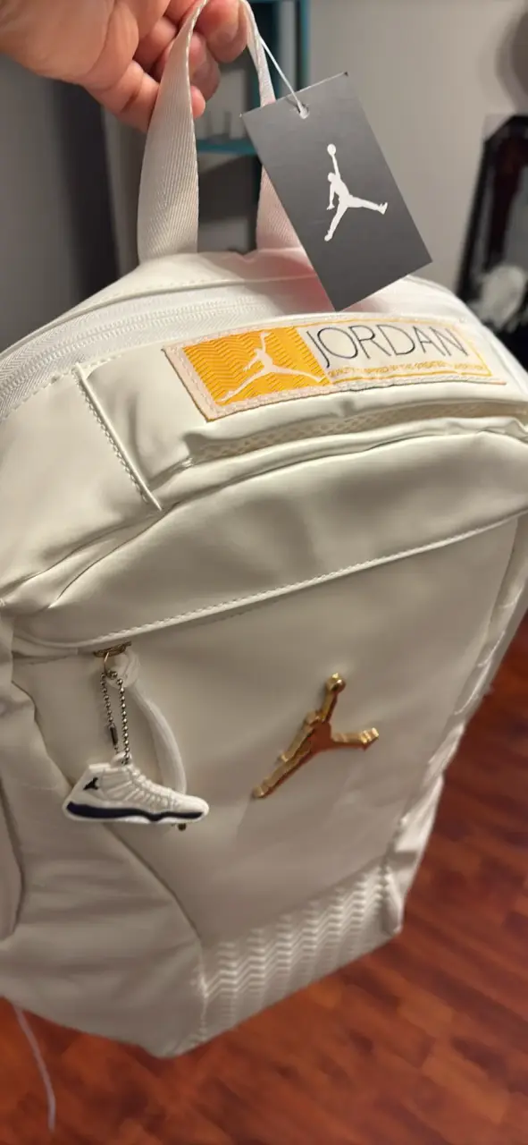 Mochila Jordan blanca con logo - 1