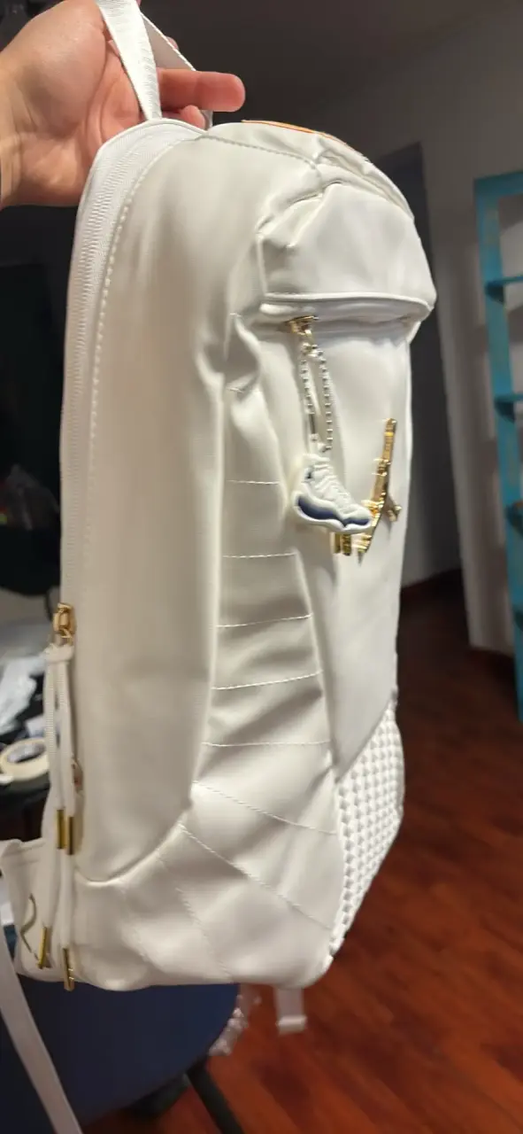 Mochila Jordan blanca con logo - 3