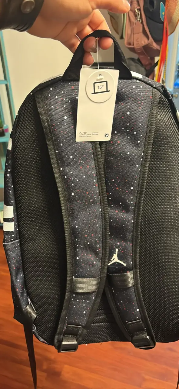 Mochila Jordan negra con puntos - 4